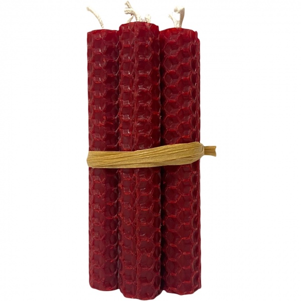 Burgundy - Beeswax Spell Candles